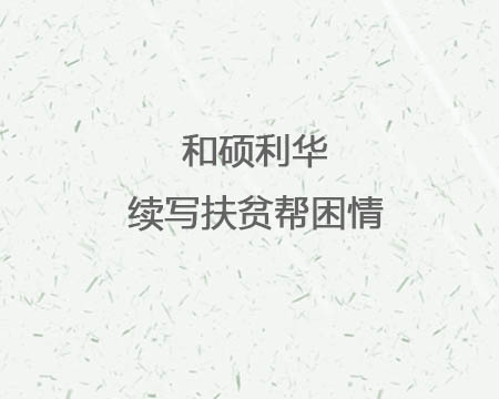 和硕必赢网络游戏平台续写扶贫助困情
